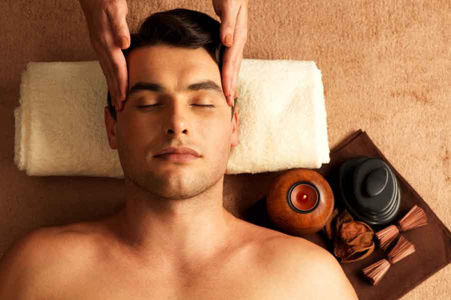 spa massage temple head